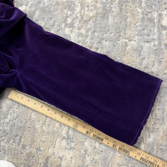 Vintage 1930s Opera Coat Purple Velvet Evening Wear XL - Picture 10 of 12